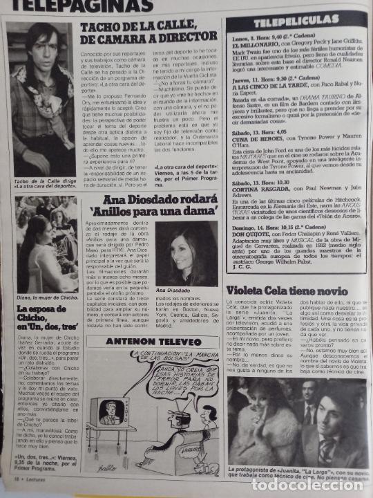 Coleccionismo de Revistas y Peri&oacute;dicos: la esposa de chicho iba&ntilde;ez serrador en un dos tres 1 2 3 ana diosdado violeta cela tacho de la calle