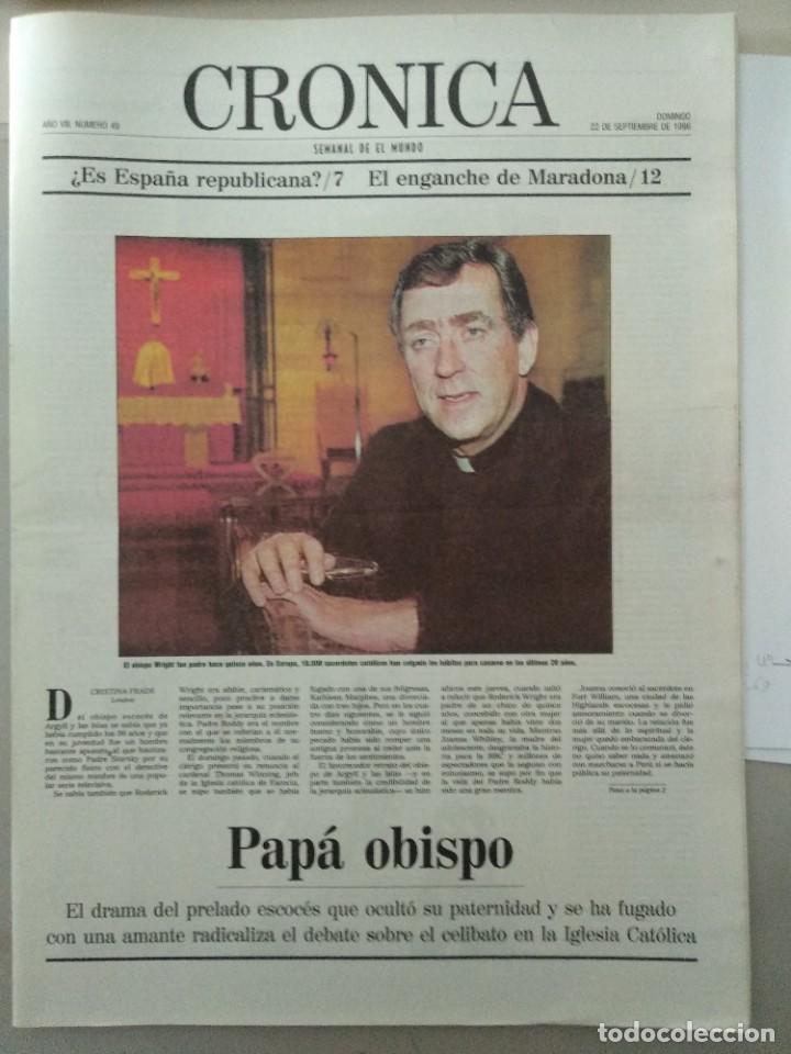 Coleccionismo de revistas y peri&oacute;dicos: CRONICA SEMANAL DE EL MUNDO -22/09/1996
