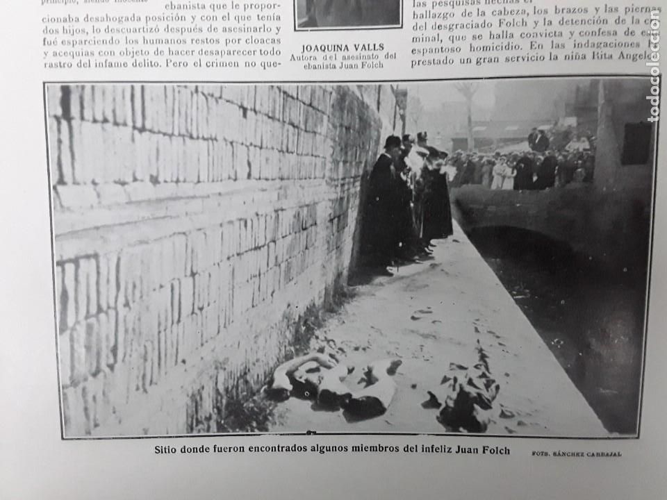 Sammeln von Zeitschriften und Zeitungen: ASESINATO DESCUATIZAMIENTO EBANISTA BARCELONA ALFONSO XIII SEVILLA LA RESTINGA GENERAL MARINA 1910