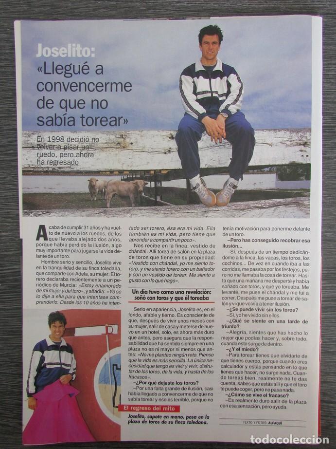 Coleccionismo de Revistas y Peri&oacute;dicos: RECORTE REVISTA PRONTO N.&ordm; 1466 2000 JOSELITO