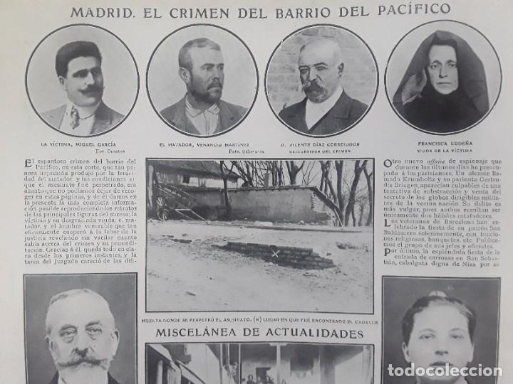 Collezionismo di Riviste e Giornali: MADRID CRIMEN BARRIO PACIFICO ATENTADOS TERRORISTAS BARCELONA ALFONSOXIII MORATALLA MAR CHICA 1908
