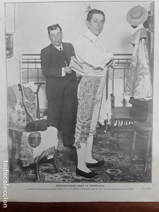 Collezionismo di Riviste e Giornali: DESPEDIDA TORERO ANTONIO FUENTES EL SALTO DE LA MUERTE ACROBATA GABDIN REVISTA A&Ntilde;O 1908
