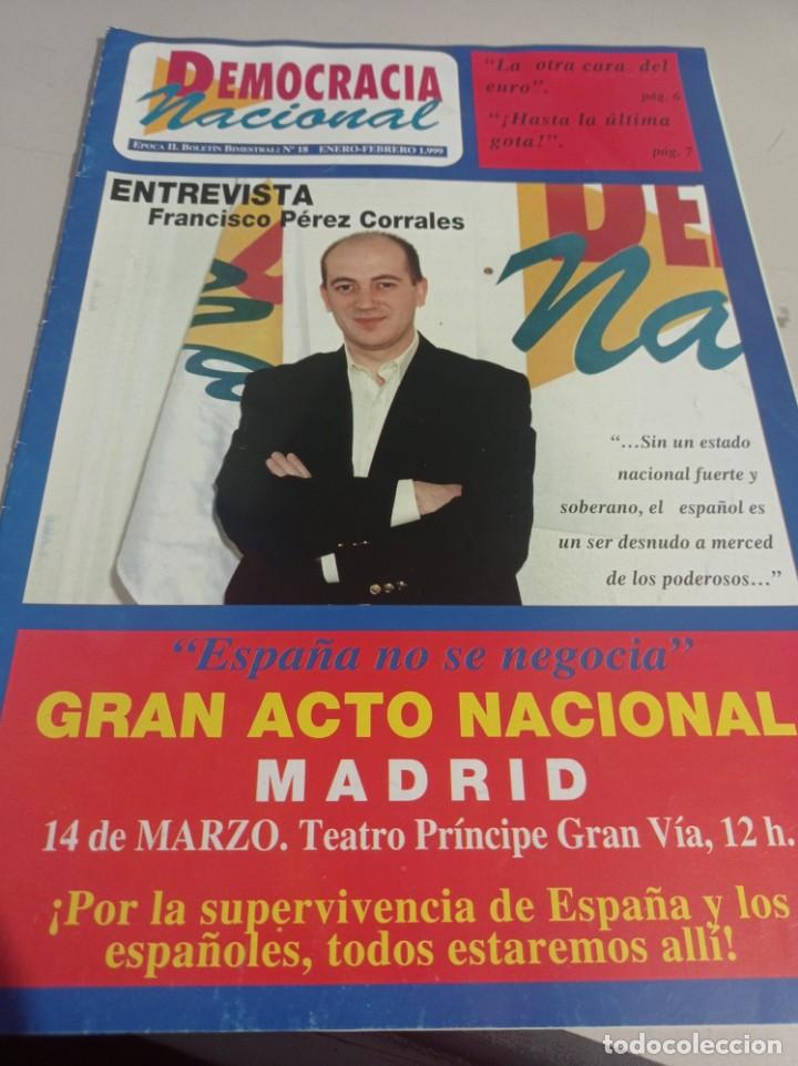 Coleccionismo de Revistas y Peri&oacute;dicos: BOLETIN REVISTA DEMOCRACIA NACIONAL. N&ordm; 18 A&Ntilde;O 1999 REF. UR GAR