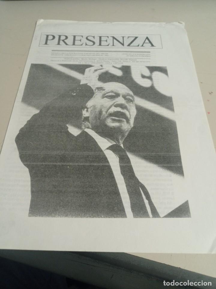 Collection Magazines and Newspapers: BOLETIN ITALIANO PRESENZA, DIPTICO FEDERAZIONE PARMENSE MSI N&ordm;4 MAYO 1993 REF. UR GAR