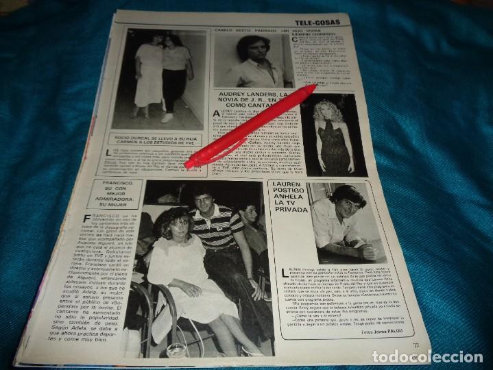Coleccionismo de Revistas y Peri&oacute;dicos: RECORTE : CAMILO SESTO, PADRAZO. ROCIO DURCAL. EL CANTANTE FRANCISCO. SEMANA, AGTO 1984(#)