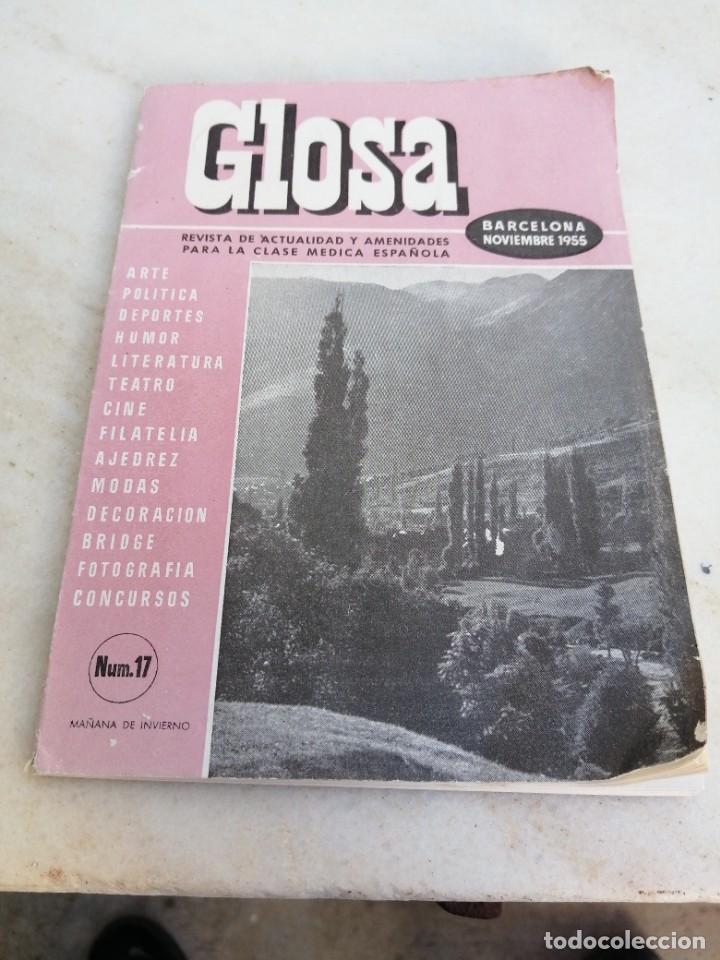Coleccionismo de revistas y peri&oacute;dicos: Revista GLOSA m&eacute;dicos medicina medicamento a&ntilde;o 1955 N&deg; 17