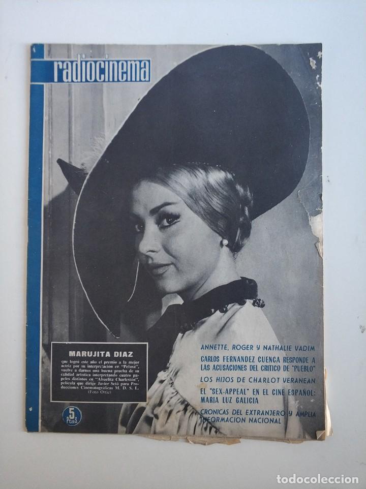 Coleccionismo de revistas y peri&oacute;dicos: Revista Radiocinema numero 489, a&ntilde;o 1961 - Marujita Diaz, Geraldine Chaplin, Etc