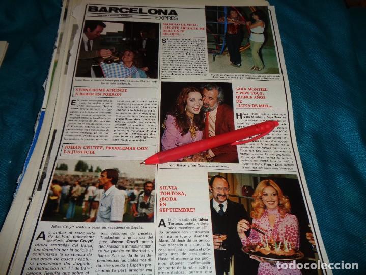 Coleccionismo de revistas y peri&oacute;dicos: RECORTE : SARA MONTIEL, 15 A&Ntilde;OS DE LUNA DE MIEL. SYDNE ROME. SEMANA, JULIO 1984(#)