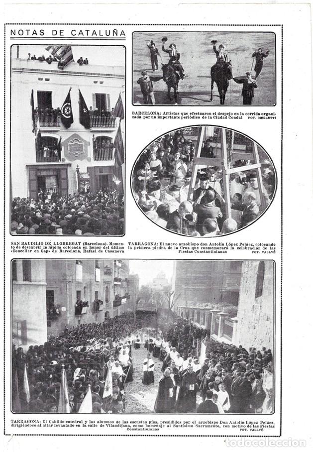 Sammeln von Zeitschriften und Zeitungen: 1913 HOJA REVISTA BARCELONA SAN BAUDILIO DE LLOBREGAT SANT BOI L&Aacute;PIDA A RAFAEL DE CASANOVA