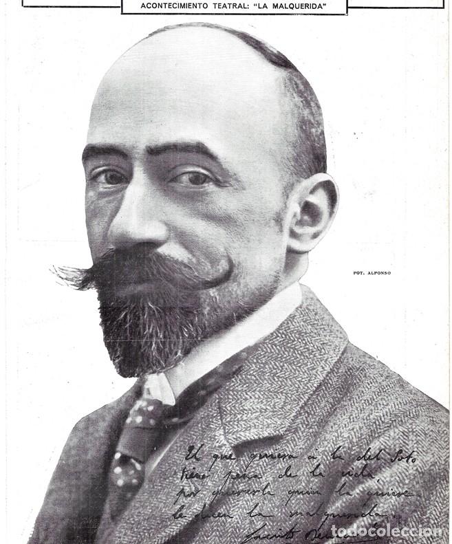 Coleccionismo de Revistas y Peri&oacute;dicos: 1913 HOJA REVISTA TEATRO ESTRENO DE 'LA MALQUERIDA' DE JACINTO BENAVENTE