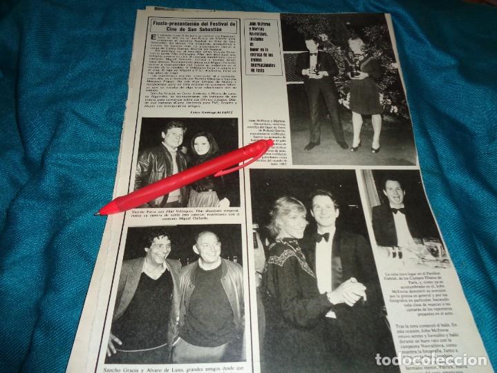 Coleccionismo de revistas y peri&oacute;dicos: RECORTE : FIESTA-PRESENTACION FESTIVAS S.SEBASTIAN : PILAR VELAZQUEZ. SEMANA, JUNIO 1984(#)
