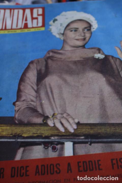 Coleccionismo de Revistas y Peri&oacute;dicos: REVISTA ONDAS ELIZABETH TAYLOR PACO MARTINEZ SORIA PRINCESA SOFIA LOS TITANES 1962