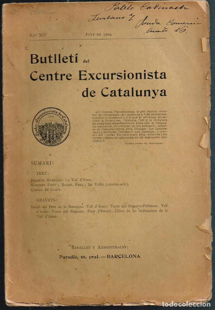 Collezionismo di Riviste e Giornali: 1904 BUTLLET&Iacute; DEL CENTRE EXCURSIONISTA DE CATALUNYA N&ordm; 113 - PARAD&Iacute;S 10, BARCELONA