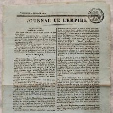 Coleccionismo de Revistas y Periódicos: JOURNAL DE L´EMPIRE 30 JULIO 1813 - GUERRA DE INDEPENDENCIA - ARMADA DE CATALUÑA - NAPOLEÓN. Lote 293925278