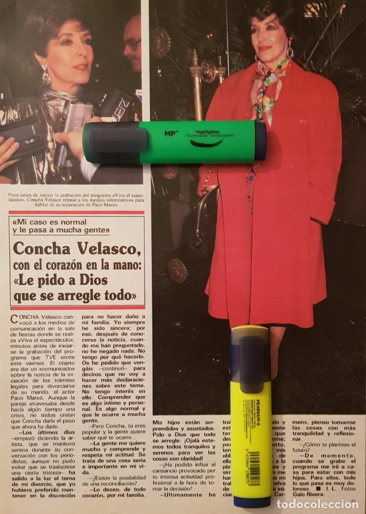 Collezionismo di Riviste e Giornali: Reportaje de Concha Velasco 07.03.90