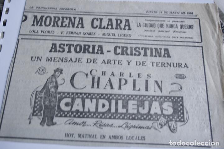 Coleccionismo de Revistas y Peri&oacute;dicos: RECORTE DE PRENSA ORIGINAL CLIPPING CHARLES CHAPLIN CANDILEJAS