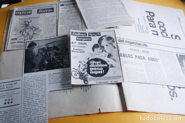 Coleccionismo de Revistas y Peri&oacute;dicos: 6 RECORTES CLIPPING ORIGINALES BARBRA STREISAND -QUE DIABLOS PASA AQUI-