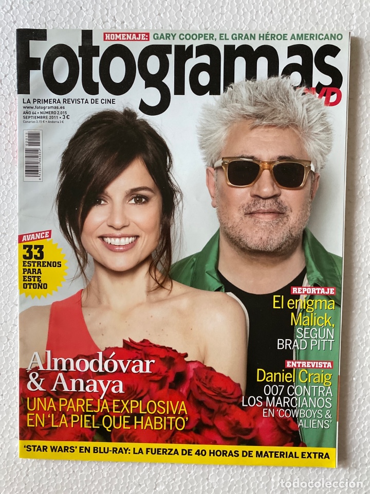 Sammeln von Zeitschriften und Zeitungen: FOTOGRAMAS #2015 - Septiempre 2011 - buen estado - Almod&oacute;var &ldquo;La piel que habito&rdquo;