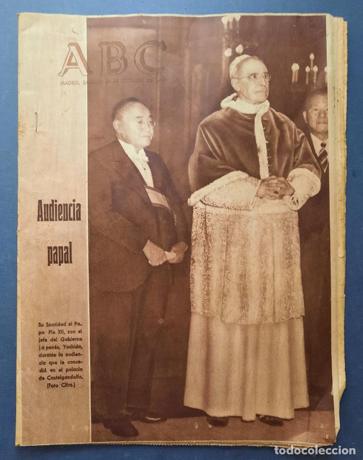 Coleccionismo de Revistas y Peri&oacute;dicos: ABC 23 OCTUBRE 1954 - AUDIENCIA PAPAL PIO XII.