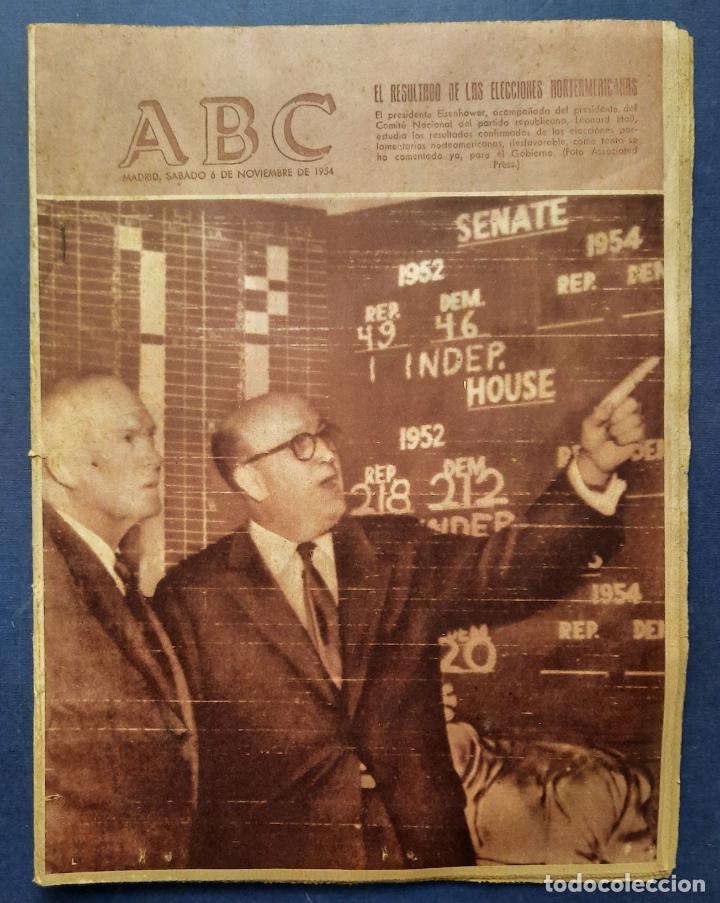 Coleccionismo de Revistas y Peri&oacute;dicos: ABC 6 NOVIEMBRE 1954 - EL RESULTADO DE LAS ELECCIONES NORTEAMERICANAS - EISENHOWER...