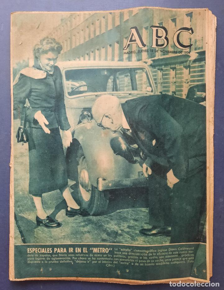 Coleccionismo de Revistas y Peri&oacute;dicos: ABC 18 NOVIEMBRE 1954 - DIANA CALDEWOOD ESTRELLA INGLESA EN PORTADA..