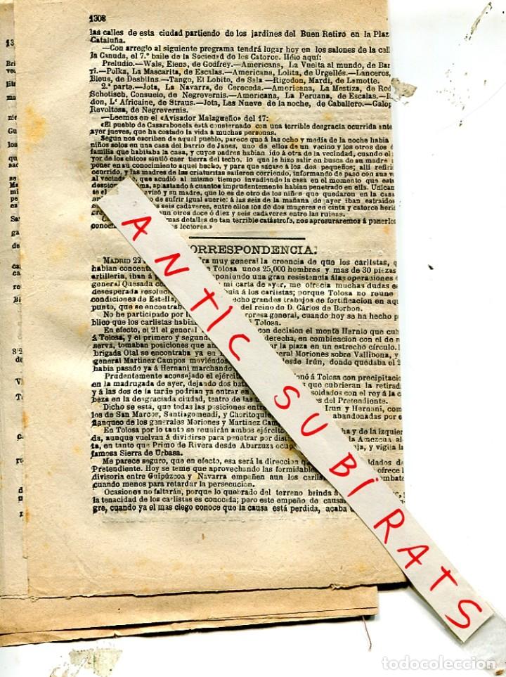 Collezionismo di Riviste e Giornali: DIARIO 1876 TERCERA GUERRA CARLISTA URBASA LASARTE VILLABONA ANDOAIN