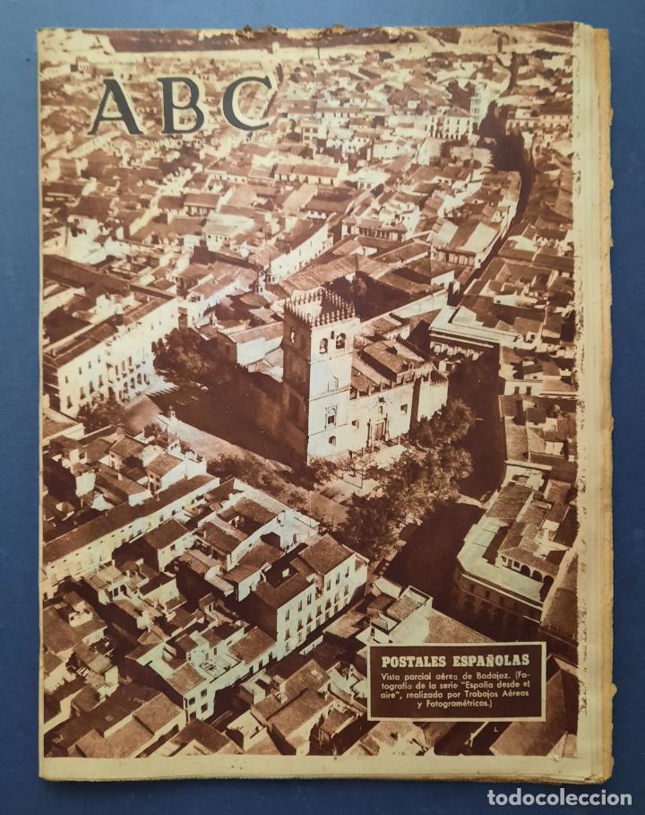 Coleccionismo de Revistas y Peri&oacute;dicos: ABC 2 ENERO 1955 - POSTALES DE ESPA&Ntilde;A (BADAJOZ).