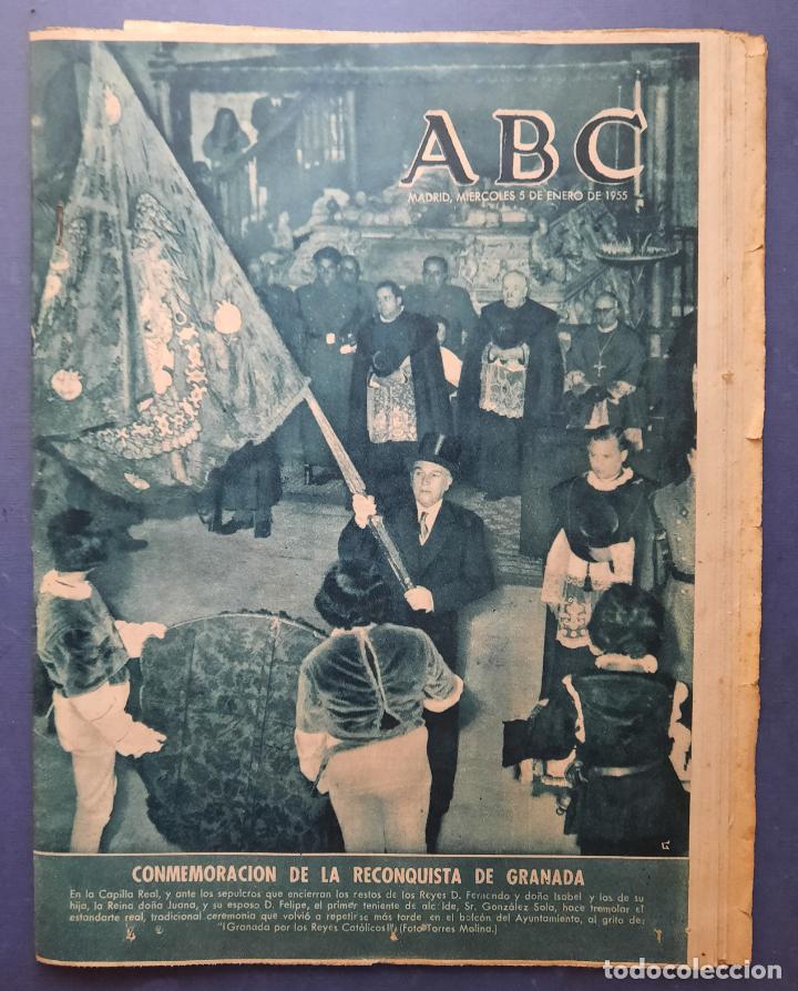 Coleccionismo de Revistas y Peri&oacute;dicos: ABC 5 ENERO 1955 - COMMEMORACI&Oacute;N DE LA RECONQUISTA DE GRANADA.