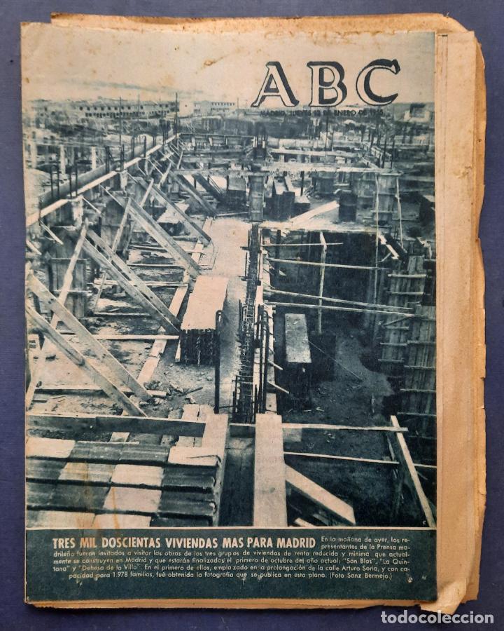 Coleccionismo de Revistas y Peri&oacute;dicos: ABC 13 ENERO 1955 - 3200 VIVIENDAS PARA MADRID 'SAN BLAS', 'LA QUNTANA' Y 'DEHESA DE LA VILLA'.