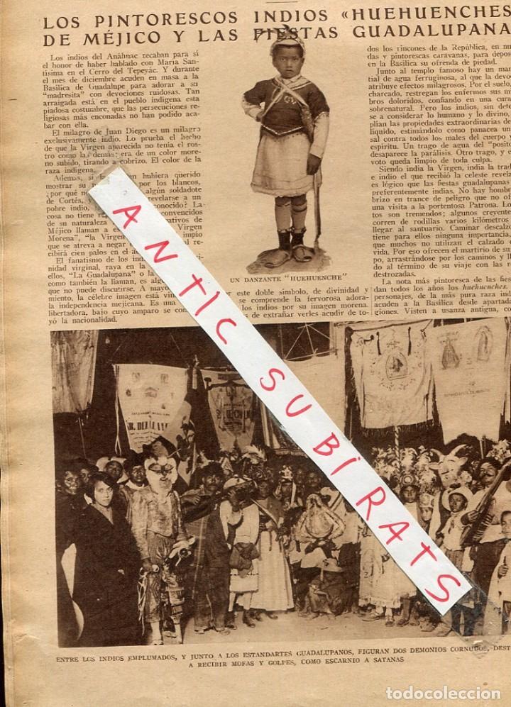Coleccionismo de Revistas y Peri&oacute;dicos: ABC 1929 INDIOS HUEHUENCHES DE MEJICO MEXICO FIESTAS GUADALUPANAS