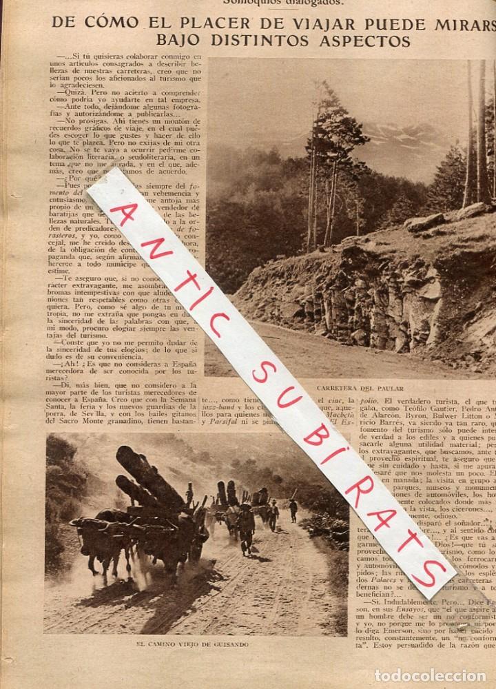 Coleccionismo de Revistas y Peri&oacute;dicos: ABC 1929 LYON ANTONIO MAURA TRANSPORTE DE ARBOLES TRONCOS MADERA CON BUEYES EN GUISANDO PONTON ANSO