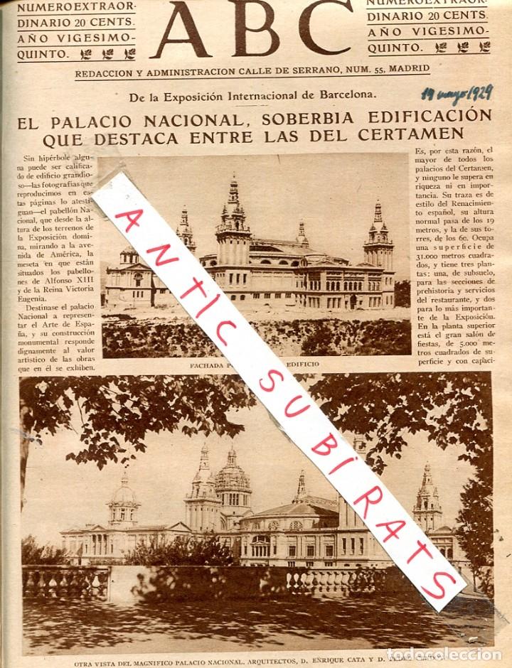 Coleccionismo de Revistas y Peri&oacute;dicos: ABC A&Ntilde;O 1929 EXPOSICION UNIVERSAL DE BARCELONA MARQUES DE FONRONDA 30 PAGINAS DE REPORTAJE