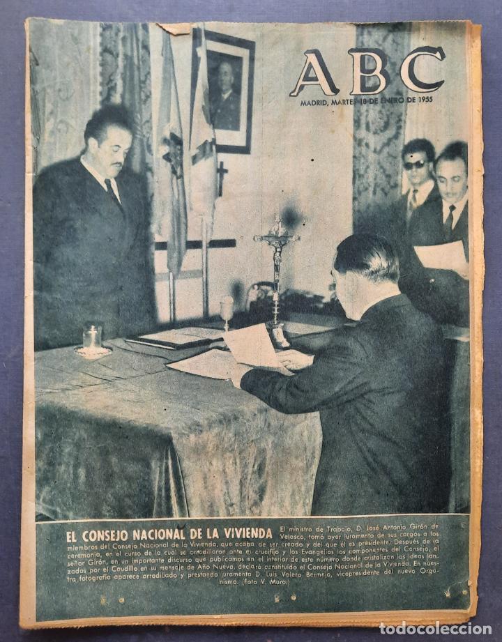 Coleccionismo de Revistas y Peri&oacute;dicos: ABC 18 ENERO 1955 - EL CONSEJO NACIONAL DE LA VIVIENDA..
