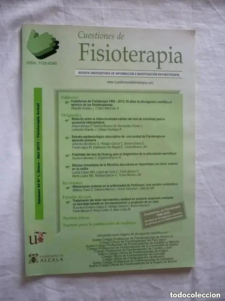 Coleccionismo de revistas y peri&oacute;dicos: Revista Cuestiones de Fisioterapia volumen 44 - Enero -Abril 2015