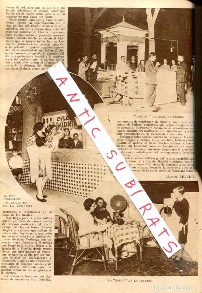 Coleccionismo de Revistas y Peri&oacute;dicos: ABC A&Ntilde;O 1929 NOCHE MADRILE&Ntilde;A MADRID RECOLETOS CINE SHOTIS CHOTIS AGUA DE CEBADA PARQUE DE COVADONGA