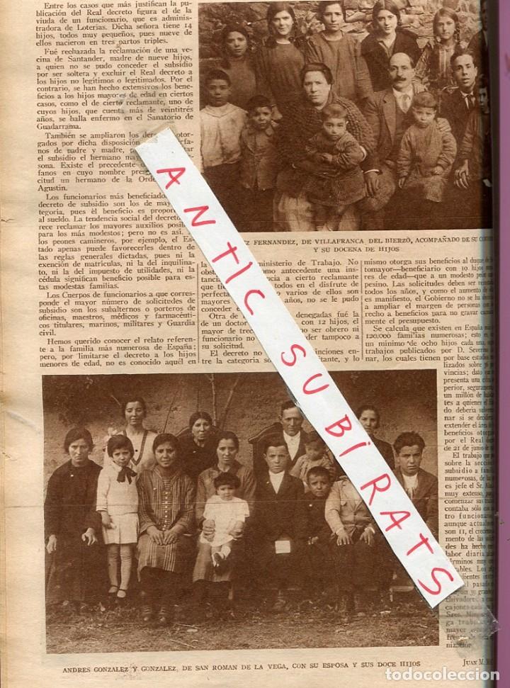 Coleccionismo de Revistas y Peri&oacute;dicos: ABC A&Ntilde; 1929 FAMILIAS NUMEROSA ESPA&Ntilde;OLAS EL GRAO VALENCIA VILLAFRANCA DEL BIERZO SAN ROMAN DE LA VEGA