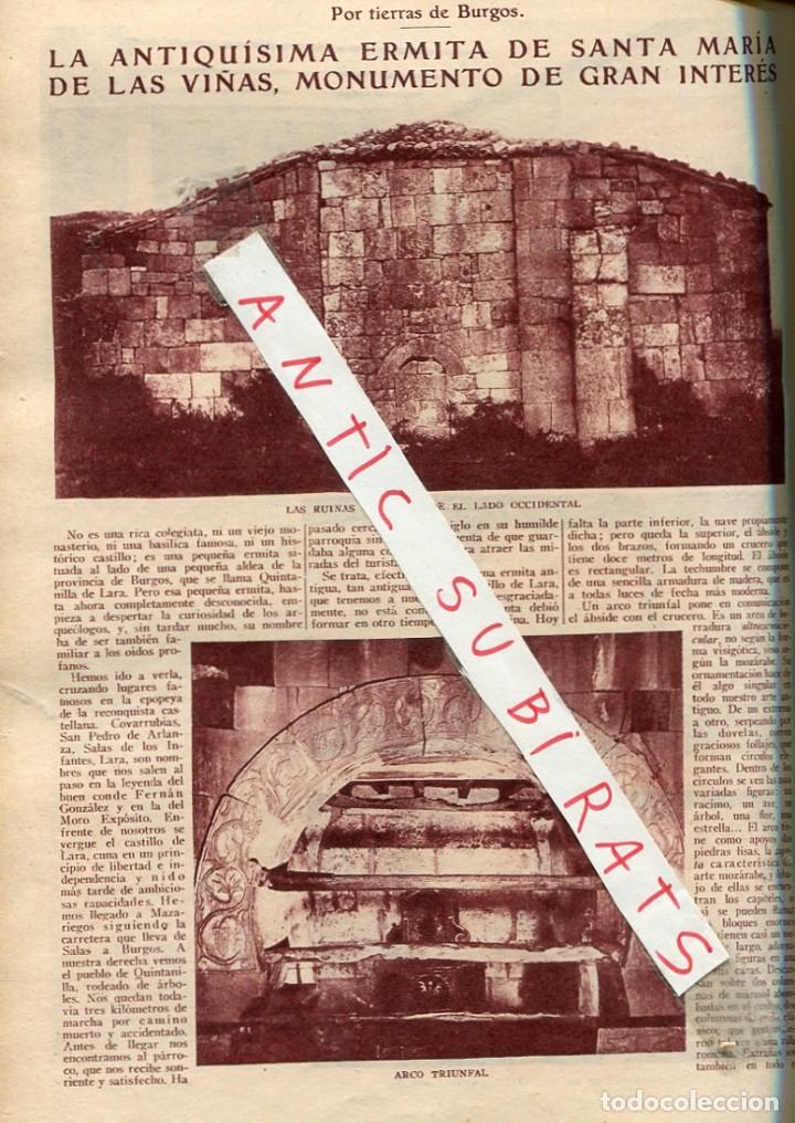 Coleccionismo de Revistas y Peri&oacute;dicos: ABC A&Ntilde;O 1929 ERMITA DE SANTA MARIA DE LAS VI&Ntilde;AS CRUZ VISIGOTICA EN ALABASTRO QUINTNILLA DE LARA