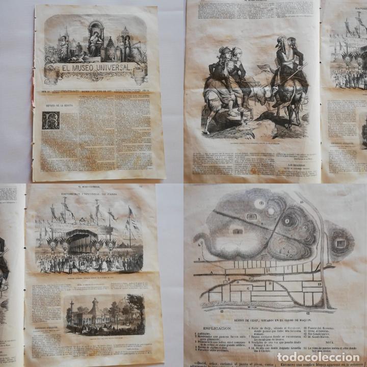 Coleccionismo de revistas y peri&oacute;dicos: EL MUSEO UNIVERSAL: 1867 A&ntilde;o XI, N&ordm;22. Grabados: Costumbres sorianas, Restos de Oxigi cerro Maqu&iacute;n