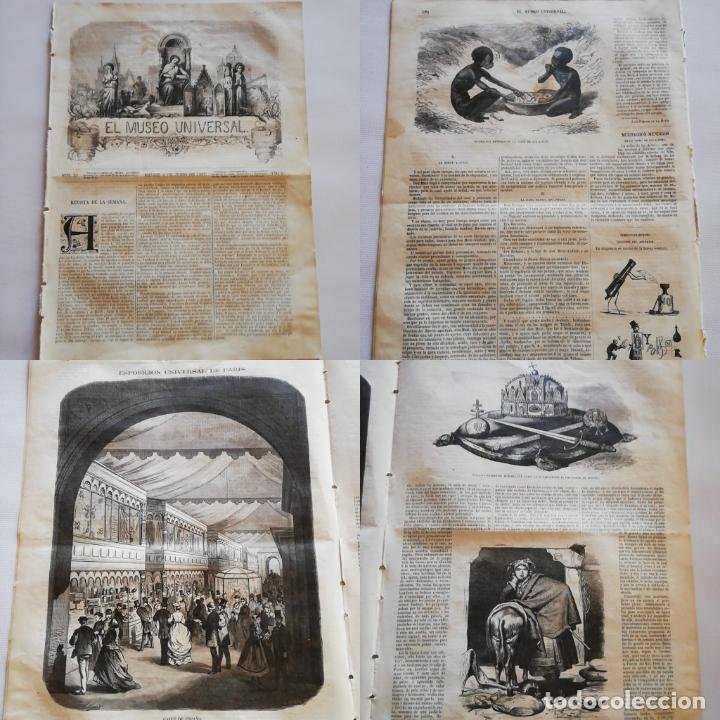 Coleccionismo de revistas y peri&oacute;dicos: EL MUSEO UNIVERSAL: 1867 A&ntilde;o XI, N&ordm;23.Grabados:Calle de Espa&ntilde;a en la exposici&oacute;n Universal de Par&iacute;s..