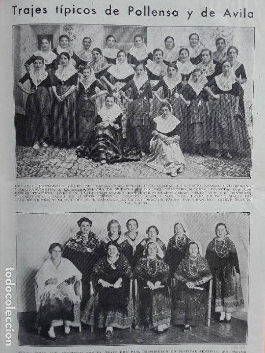 Collezionismo di Riviste e Giornali: TRAJES TIPICOS POLLENSA Y AVILA EXCURSION PICOS EUROPA PE&Ntilde;A VIEJA POTES MOYA FIESTA ARBOL A&Ntilde;O 1934