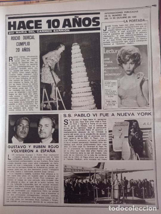 Coleccionismo de Revistas y Peri&oacute;dicos: gustavo ruben rojo pablo vi rocio durcal jane fonda