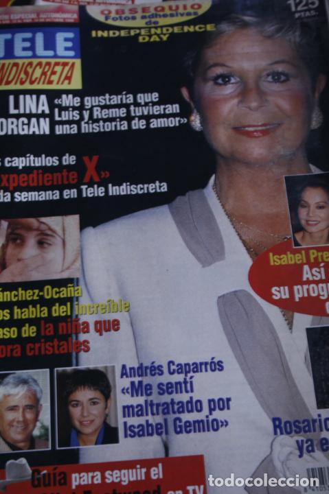 Coleccionismo de Revistas y Peri&oacute;dicos: LINA MORGAN CRUZ Y RAYA LA VENENO ROSARIO FLORES TELE INDISCRETA N&ordm; 609