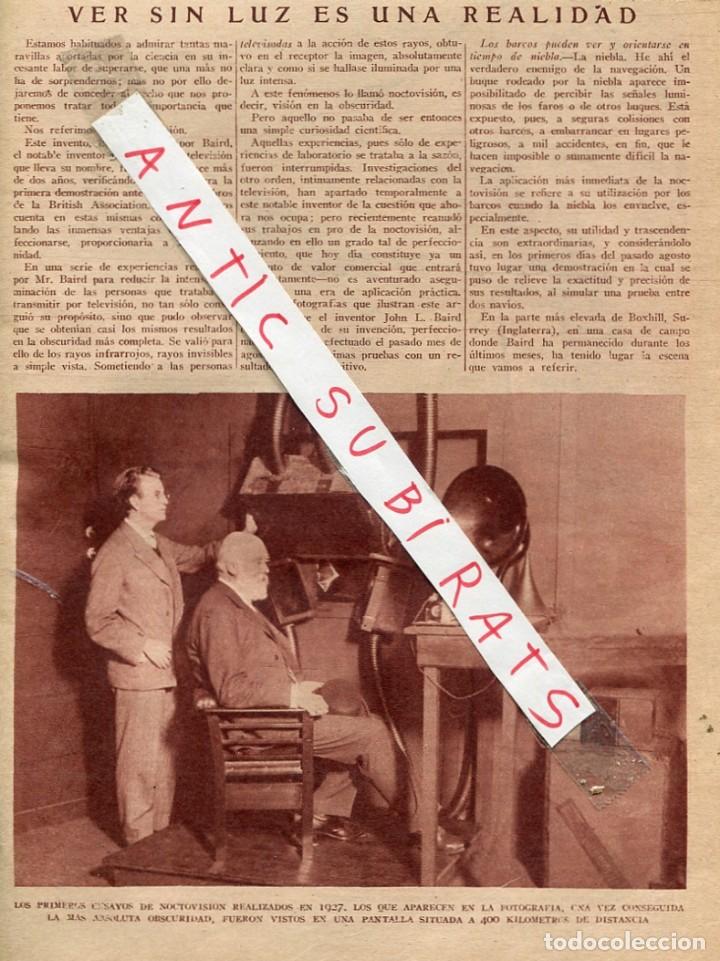 Coleccionismo de Revistas y Peri&oacute;dicos: ABC A&Ntilde;O 1929 BAIRD BAIR INVENTOR DE LA TELEVISION NOCTOVISION MONASTERIO DE RUEDA ESCATRON