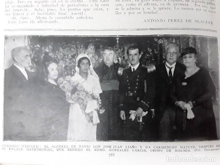 Collection Magazines and Newspapers: DURANGO ENLACE ALFEREZ DE NAVIO JOSE JUAN LIA&Ntilde;O Y D&ordf; CARMENCHU MATUTE REVISTA A&Ntilde;O 1934