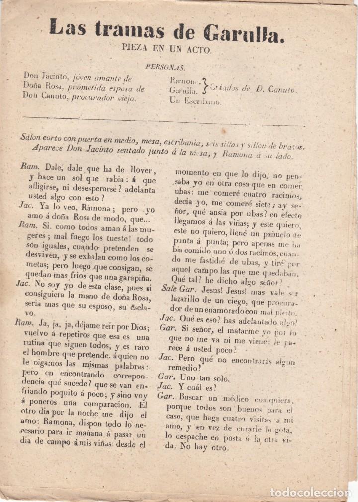 Coleccionismo de revistas y peri&oacute;dicos: LAS TRAMAS DE GARULLA EDITADO EN IMPRENTA ESTIVILL - BARCELONA -1851