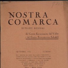Coleccionismo de Revistas y Periódicos: 1922 LOT 4 ”NOSTRA COMARCA” CENTRES EXCURSIONISTES DEL VALLÈS I DE SABADELL NºS. 12, 13, 14 I 18
