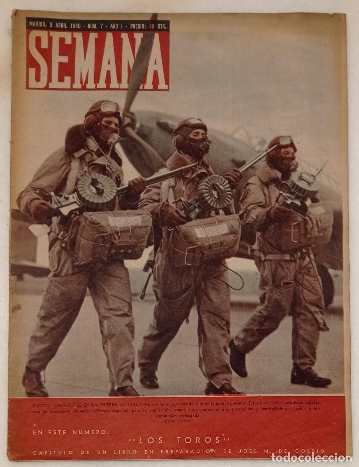 Coleccionismo de Revistas y Peri&oacute;dicos: Revista Semana - Pilotos II Guerra Mundial - A&ntilde;o 1. N&deg;7. Abril 1940