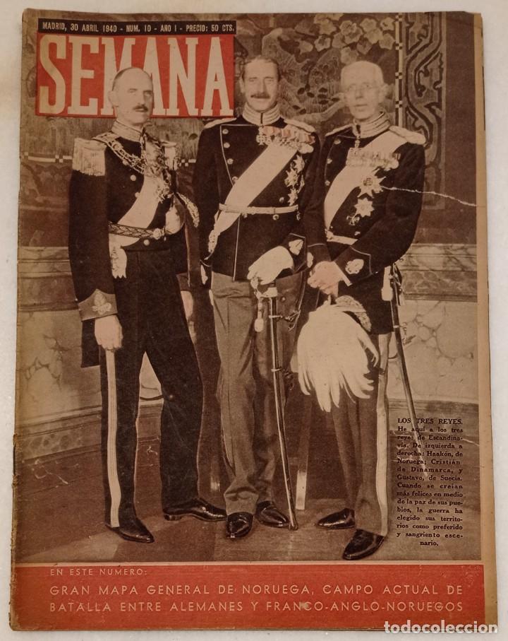 Coleccionismo de Revistas y Peri&oacute;dicos: Revista Semana - Batalla Escandinavia. II Guerra Mundial - A&ntilde;o 1. N&deg;10. Abril 1940