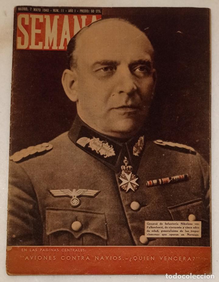 Coleccionismo de Revistas y Peri&oacute;dicos: Revista Semana - Aviones contra Nav&iacute;os. II Guerra Mundial - A&ntilde;o 1. N&deg;11. Mayo 1940