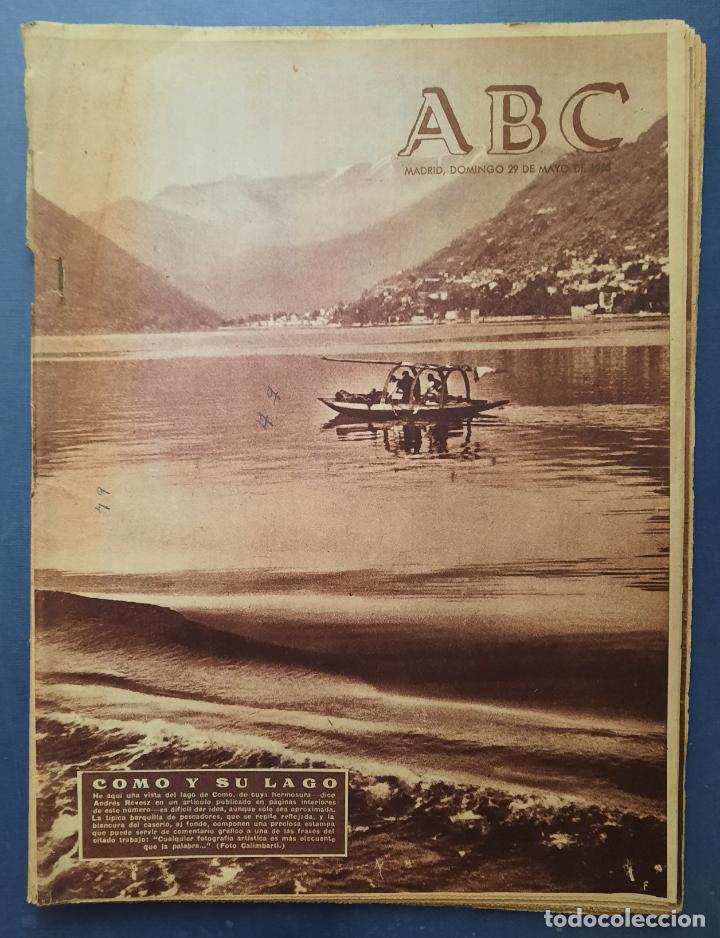 Coleccionismo de Revistas y Peri&oacute;dicos: ABC 29 MAYO 1955 - LAGO DE COMO - LOMBARD&Iacute;A (ITALIA).
